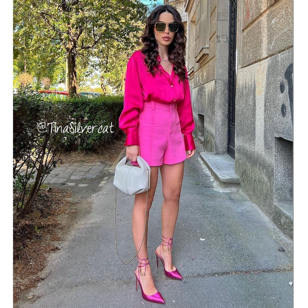 Zara Pink High Waist Shorts